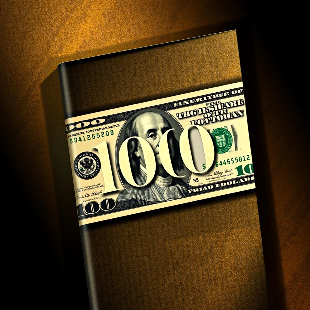 A visually striking book cover featuring a detailed and textured 100-dollar note as the central element