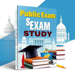 An attractive and modern ebook cover design for study resources related to the public exam for government office entry