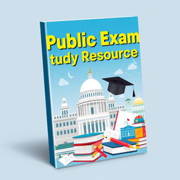 An attractive and modern ebook cover design for study resources related to the public exam for government office entry