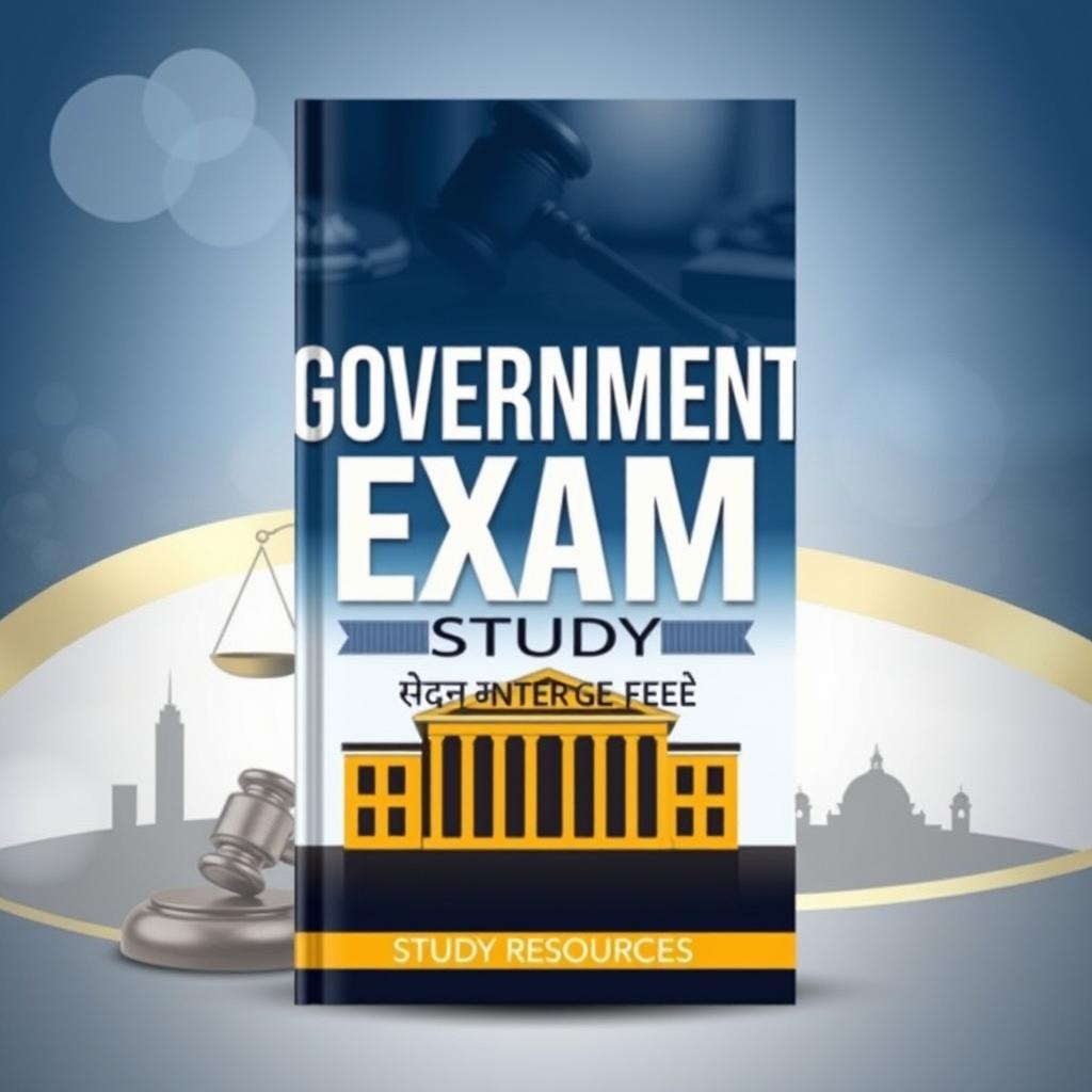 An elegant and eye-catching ebook cover design for study resources focused on the government entrance exam