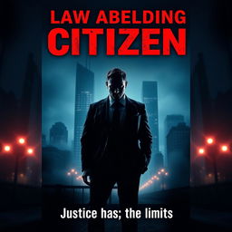 A mysterious and intense book cover design for a thriller titled 'Law Abiding Citizen'