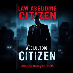 A mysterious and intense book cover design for a thriller titled 'Law Abiding Citizen'