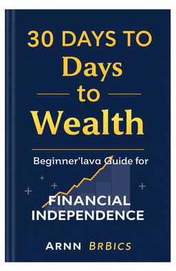 Create a modern and professional book cover for '30 Days to Wealth: A Beginner’s Guide to Financial Independence'