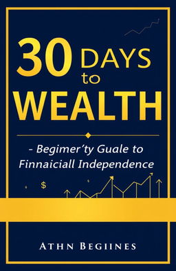 Create a modern and professional book cover for '30 Days to Wealth: A Beginner’s Guide to Financial Independence'