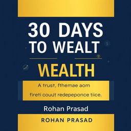 Create a modern and professional book cover for '30 Days to Wealth: A Beginner’s Guide to Financial Independence'