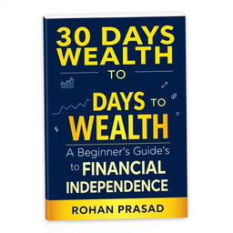 Create a modern and professional book cover for '30 Days to Wealth: A Beginner’s Guide to Financial Independence'