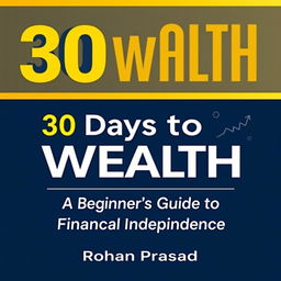 A modern and professional book cover for '30 Days to Wealth: A Beginner’s Guide to Financial Independence'