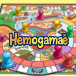 A vibrant illustration featuring a colorful board game as the background, showcasing various game pieces and a detailed game board
