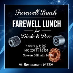 A beautifully designed farewell poster for a retirement lunch