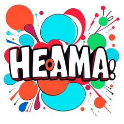 A bold and creative representation of the word 'HEMOGRAMAÊ' in an artistic font that captures attention