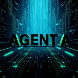 The phrase 'AGENT A' depicted in large, bold letters oriented downwards at the center of the image