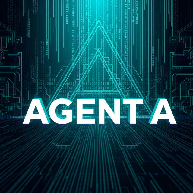 The phrase 'AGENT A' depicted in large, bold letters oriented downwards at the center of the image