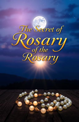 A mystical, enchanting book cover design for an ebook titled 'The Secret of the Rosary'