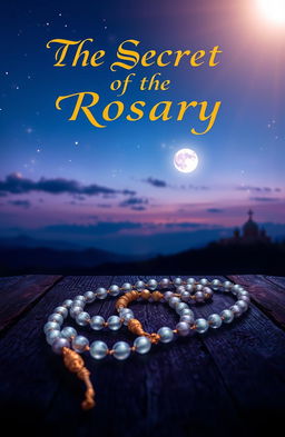 A mystical, enchanting book cover design for an ebook titled 'The Secret of the Rosary'
