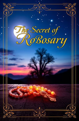 A mystical, enchanting book cover design for an ebook titled 'The Secret of the Rosary'