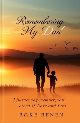 A heartfelt and emotional book cover design dedicated to honoring a father's life
