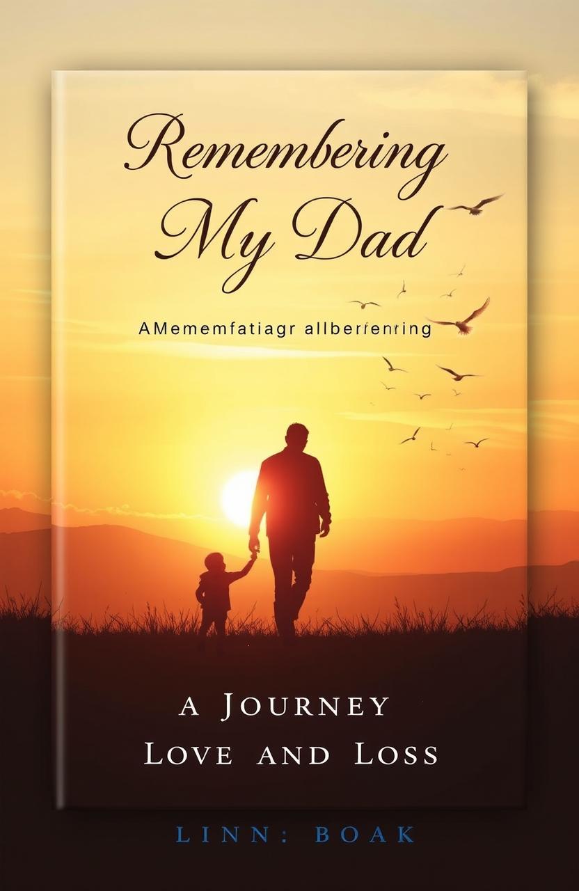 A heartfelt and emotional book cover design dedicated to honoring a father's life