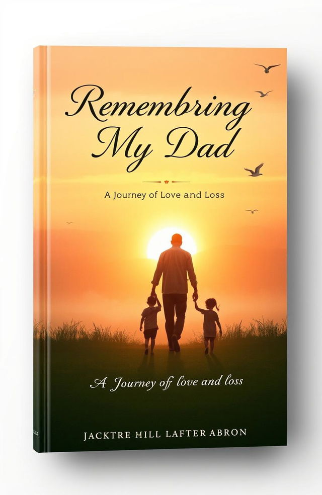 A heartfelt and emotional book cover design dedicated to honoring a father's life