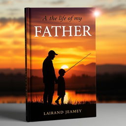 A poignant and heartfelt book cover design symbolizing the life of a beloved father