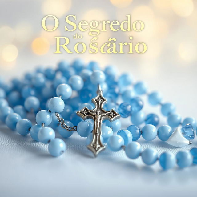 A serene and spiritual eBook cover titled 'O Segredo do Rosário'