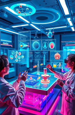 A futuristic and immersive Augmented Reality scene exploring thermodynamics concepts