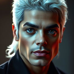 A hyper-realistic close-up portrait of Michael Jackson, also known as the King of Pop