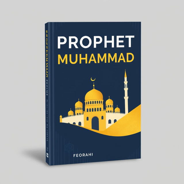 A modern book cover design for a historical and analytical book titled 'Prophet Muhammad: An Exemplar of Leadership and Morality in the Historical Narrative'