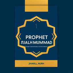 A modern book cover design for a historical and analytical book titled 'Prophet Muhammad: An Exemplar of Leadership and Morality in the Historical Narrative'