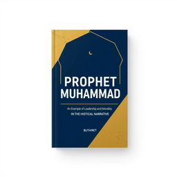A modern book cover design for a historical and analytical book titled 'Prophet Muhammad: An Exemplar of Leadership and Morality in the Historical Narrative'