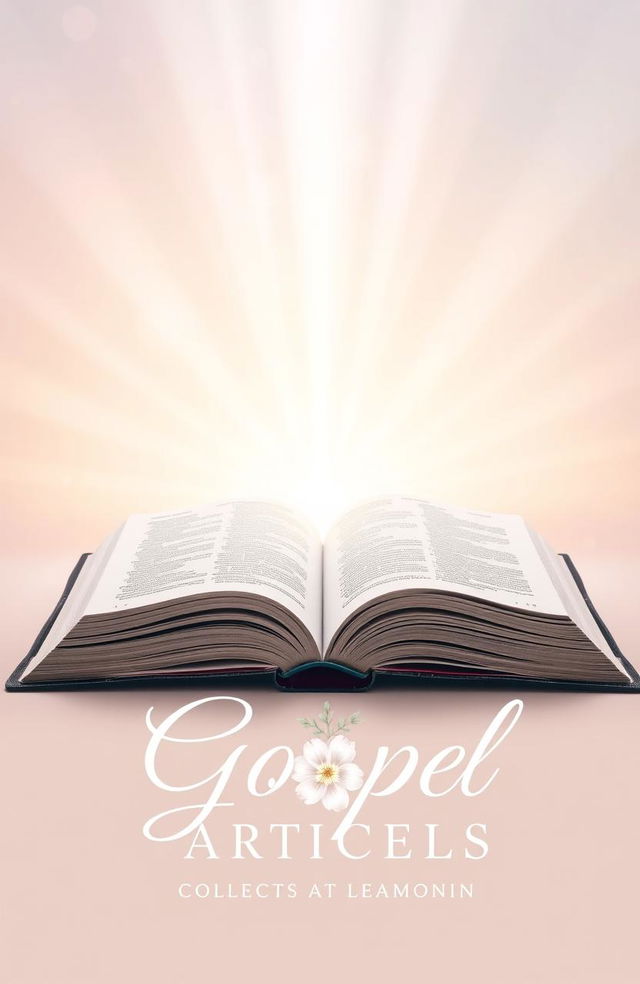 A beautiful and inspiring book cover for a gospel articles collection