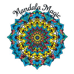 A vibrant and intricate mandala design perfect for a coloring book cover