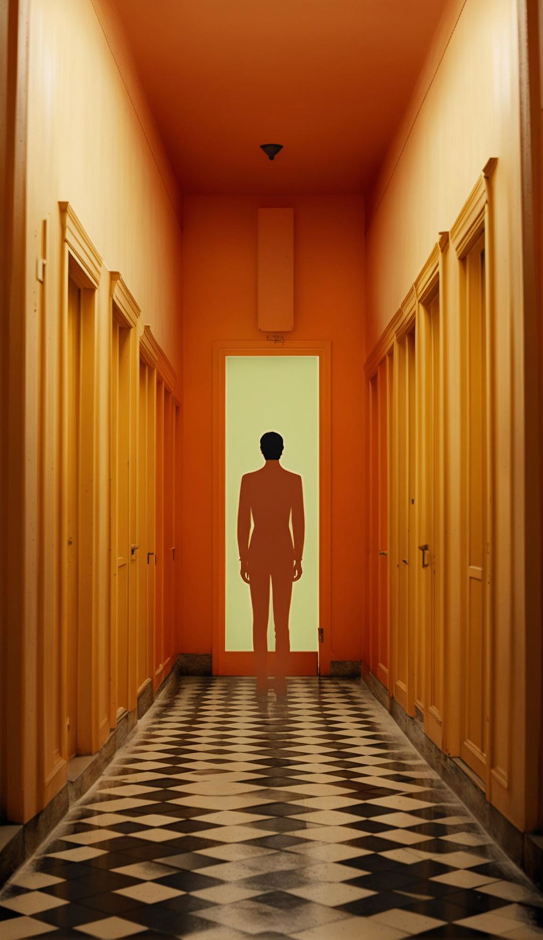 A 32k resolution, 200mm HD digital art poster inspired by Wes Anderson's style