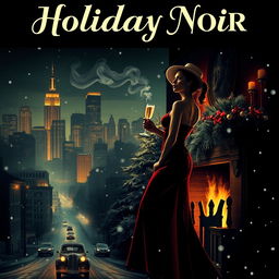 A visually striking poster that merges the holiday season with classic film noir elements