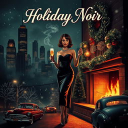 A visually striking poster that merges the holiday season with classic film noir elements