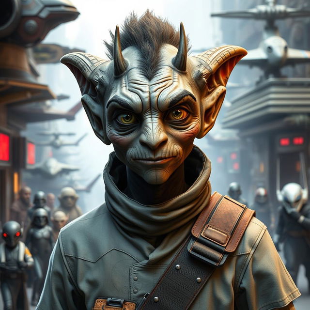 A male Balosar from the Star Wars universe, featuring distinctive antennas on his head