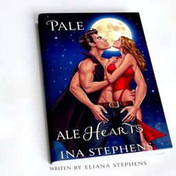 A captivating cover illustration showcasing a romantic scene between a handsome, tall vampire and a stylish girl