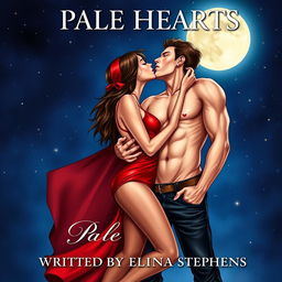 A captivating cover illustration showcasing a romantic scene between a handsome, tall vampire and a stylish girl