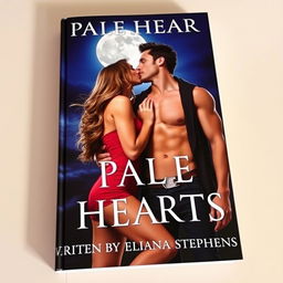 An enchanting book cover featuring a romantic scene between a tall, handsome vampire and a stylish girl
