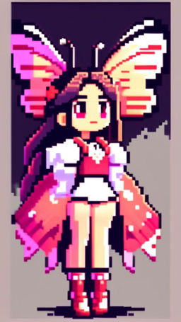 Pixel art profile picture of an amazing butterfly.