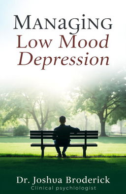 A book cover design for 'Managing Low Mood and Depression' by Dr