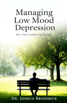 A book cover design for 'Managing Low Mood and Depression' by Dr