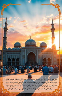 An artistic and peaceful depiction of a serene prayer setting inspired by the teachings of Imam regarding Namaz (Islamic prayer)