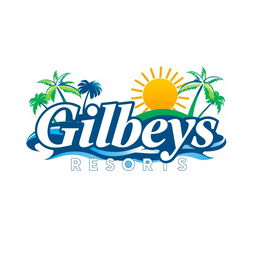 A captivating logo design for 'Gilbeys Resorts', a Philippines holiday resort