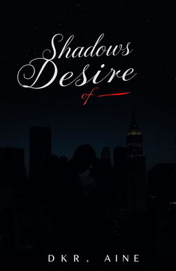 A dark, moody night scene of a city skyline, with towering buildings silhouetted against the starlit sky