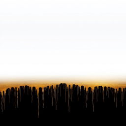 A smooth gradient background transitioning from pure white at the top to pitch black at the bottom, featuring golden traces cascading down from the white area to the dark part, resembling the reflection of a flowing river