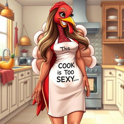 A hyper-realistic illustration of a very beautiful and pretty smiling female character resembling a stylish Turkey, embodying the traits of a female model