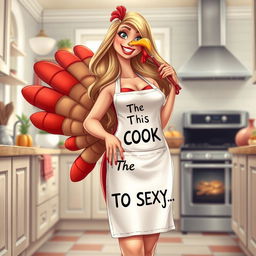 A hyper-realistic illustration of a very beautiful and pretty smiling female character resembling a stylish Turkey, embodying the traits of a female model