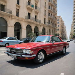 A sleek Lebanese car, reflecting the confluence of Mediterranean design and modern technology