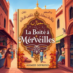 A digital illustration of 'La Boîte à Merveilles' by Ahmed Sefrioui, displayed as a book cover