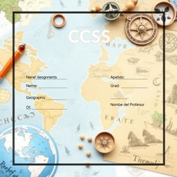 A cover page for a geography project, titled 'CCSS'